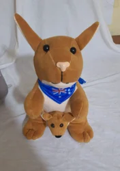 Plush Multicolor Teddy Town Kangaroo Soft Toy