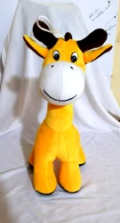 Plush Multicolor Teddy Town Happy Giraffe Soft Toy