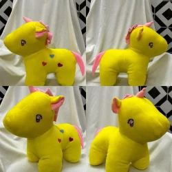 Plush Yellow and Pink Unicorn Soft Toy